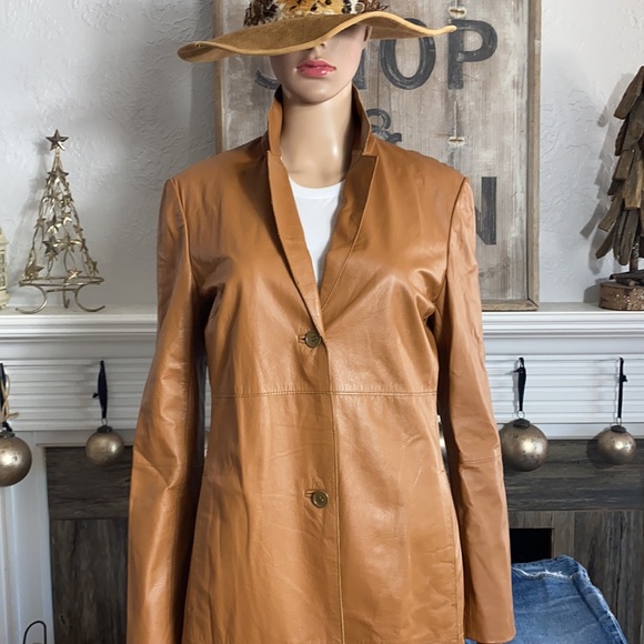 Gorgeous Kenneth Cole Leather Trench Coat - Picture 4 of 8